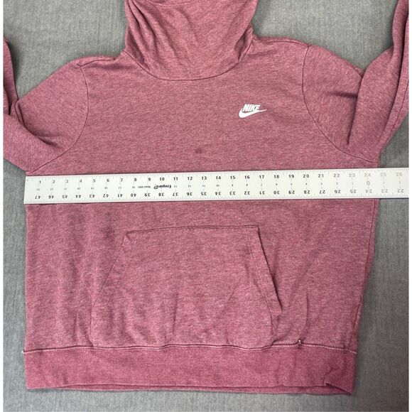 Nike Hoodie Sweatshirt Women XL Marroon Pullover Fleece Logo Kangaroo Pocket - Picture 6 of 12